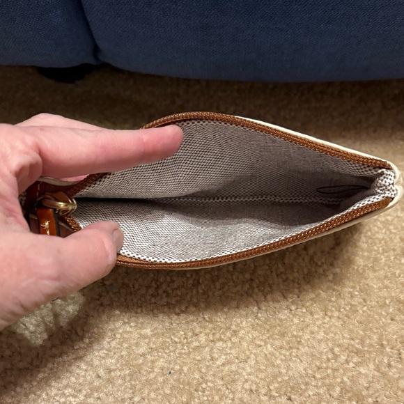 Dooney & Bourke Cream Leather Wristlet - Picture 3 of 3